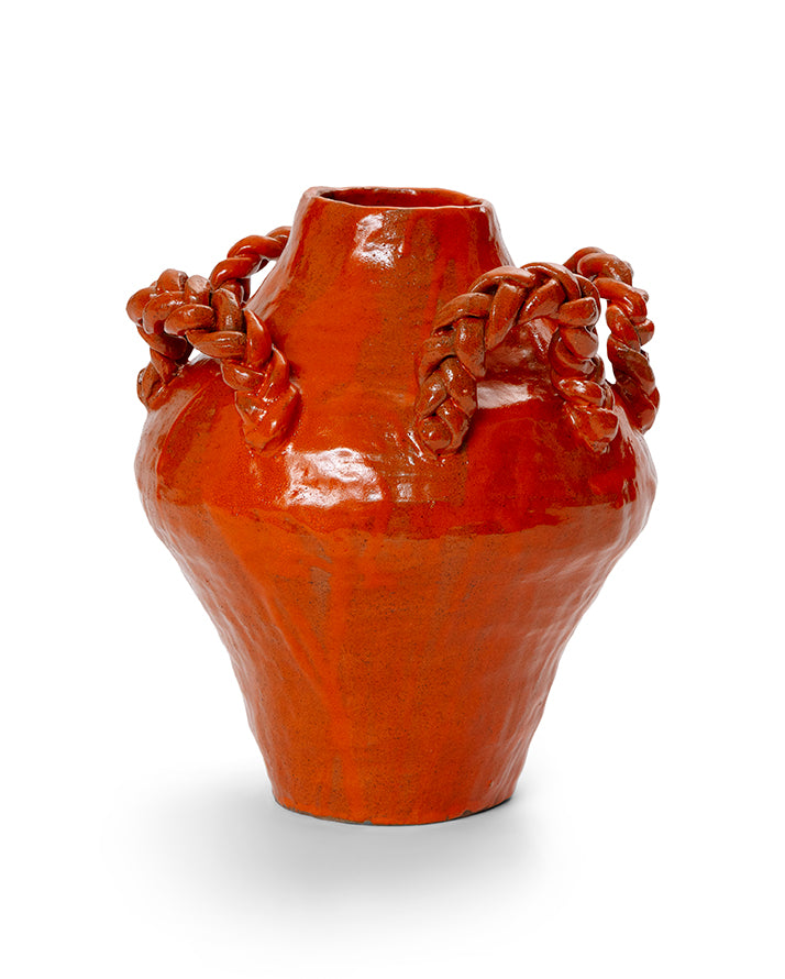 Intertwined Vase, Orange